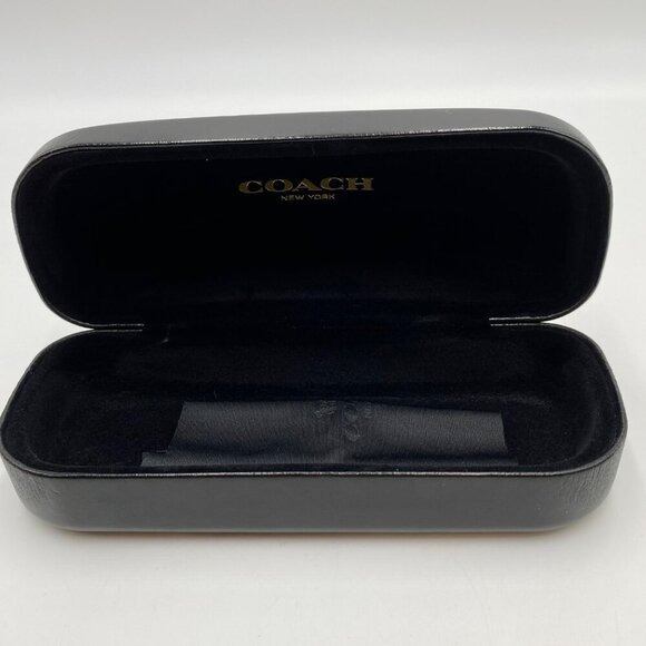 Coach Eye Glasses - Sunglasses Case w/Lenses Cleaner Cloth Black - Picture 2 of 8
